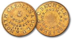 1831-34 $5 C Bechtler