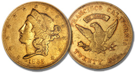 1855 $20 Wass Molitor & Co.