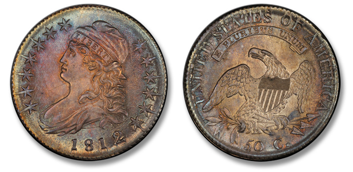 1812/1 Capped Bust Half Dollar. O-102. Small 8. MS-65+ (PCGS).