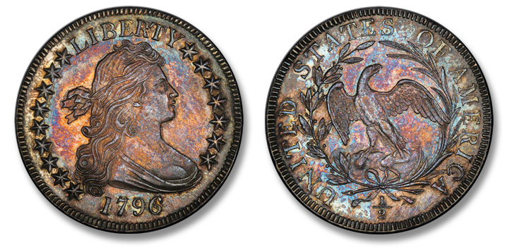 Superb Gem 1796 Half Dollar 