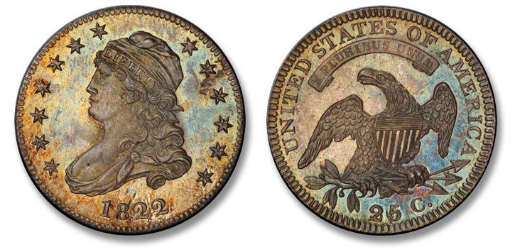 Gem Proof 1822 Quarter Dollar 