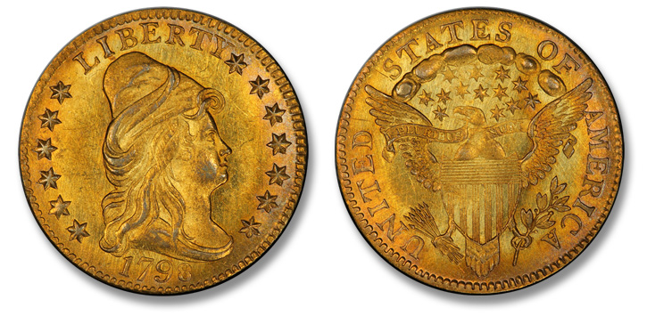 Gem Mint State 1798 Quarter Eagle 