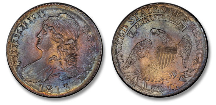 1813 Capped Bust Half Dollar. O-109. MS-64+ (PCGS).