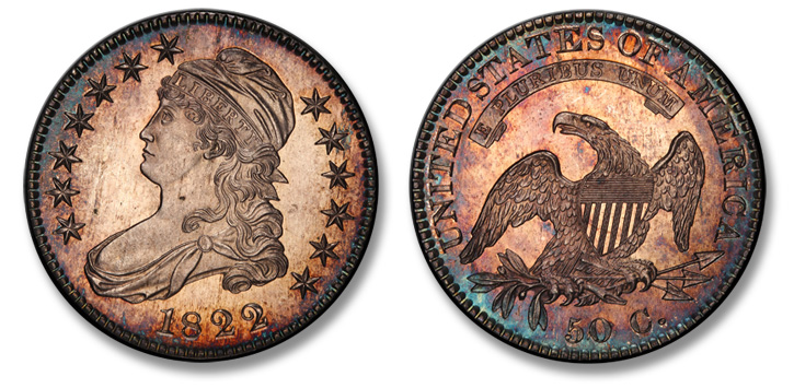 1822 Capped Bust Half Dollar. O-103. Proof-65+ Cameo (PCGS).