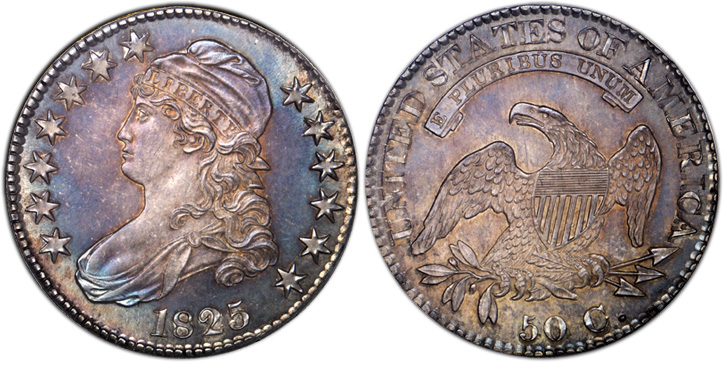 1825 Capped Bust Half Dollar. O-113. Proof-66 (NGC).