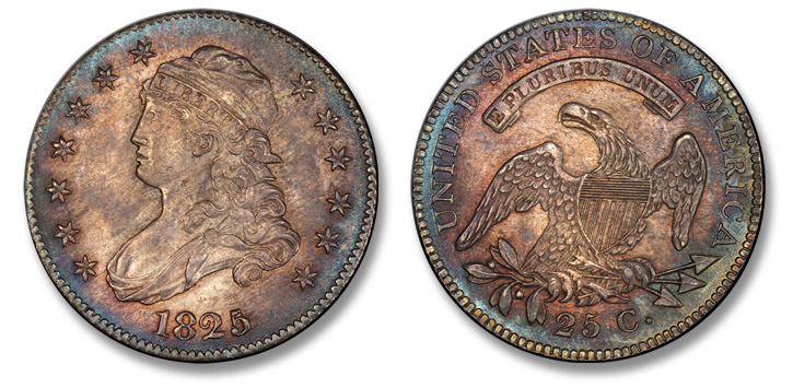 1825/4/2 Capped Bust Quarter