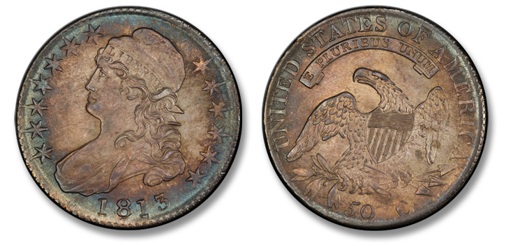 1813 Capped Bust Half Dollar. O-101a. 50 C./UNI. MS-65 (PCGS).