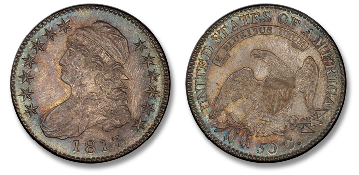 1817/3 Capped Bust Half Dollar. O-101a. MS-64+ (PCGS).