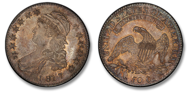 1817 Capped Bust Half Dollar. O-106. MS-66 (PCGS).