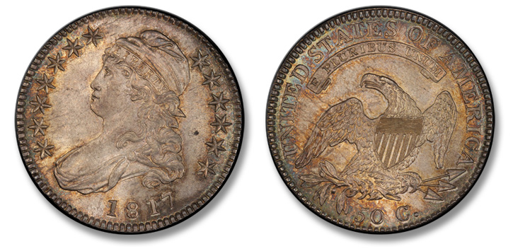 1817 Capped Bust Half Dollar. O-113. MS-66 (PCGS).