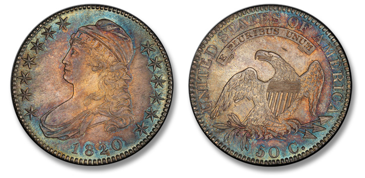 1820/19 Capped Bust Half Dollar. O-101. Square Base 2. MS-65+ (PCGS).